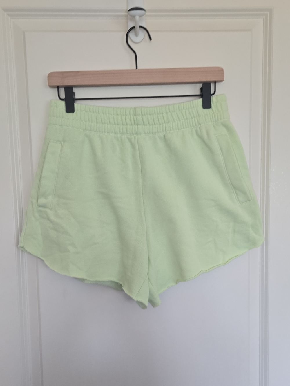Aerie High Waisted Beach Party Light Green Women's Fleece Lounge Shorts